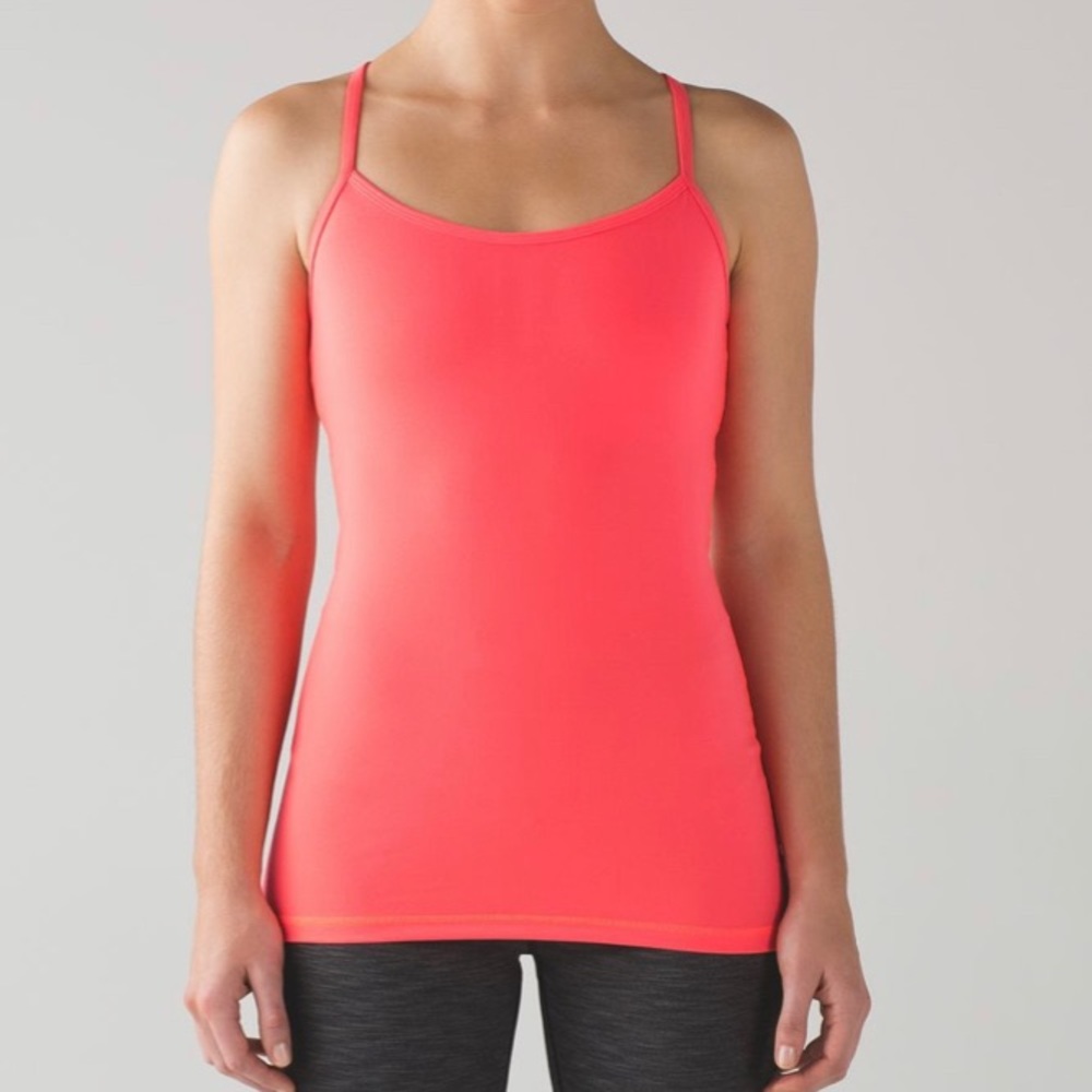 Lululemon Power Y Tank Electric Coral
